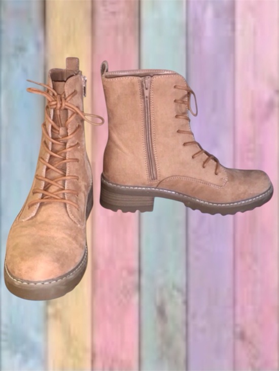 Universal Thread Shoes - Universal Thread Tan Combat Block Heel Boots
